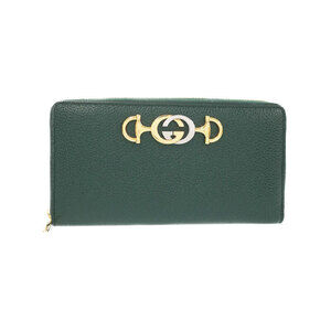 Gucci Zumi Leather Zip Around Wallet Long